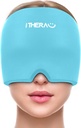 iTHERAU Migraine Relief Cap, verzachtende hoofdpijn Hoed, Gel Ice Pack hoofd Wrap met warme en koude therapie, hoofdpijn Relief Cap voor Sinus, gezwollen ogen, spanning en stress relief Blue