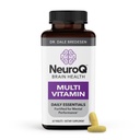 NeuroQ Daily Essentials Multivitamines High-Potency Brain & Body Support met Choline 550 mg, PQQ, CoQ10, Alpha Lipoic Acid Ondersteunt geheugen, energie, cognitieve focus en dagelijkse wellness 60 tabletten