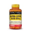 MASON NATUURLIJKE Alfa Lipoïnezuur 200 mg, Ondersteunt energieproductie, Dieetsupplement, 60 capsules