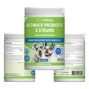 Pet Wellbeing Ultimate Probiotic 9 Strains for Dogs & Cats - Supports The Gut Microbiome and Digestie, Immuun System Care, Urinary Tract Health, FOS, 2,5 miljard CFU - 11,29 oz (320 g) Poeder