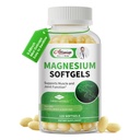 Magnesium Glycinate 500 mg Softgels Supplement, Small Easy to Swallow Magnesium Gelcaps Hoge absorptie voor Night Leg&Sleep Support, Muscle&Bone, Kalm, Niet GGO, 120 Gelcaps, 60 Day Supply