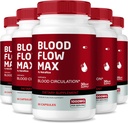 (5 Pack) Capsules de flux sanguin Max, Formule avancée de soutien sanguin Max, Supplément de force maximale pour la circulation sanguine saine, toutes les pilules naturelles pour la santé globale, examens (300 Capsules)