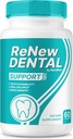 Renouveler les pilules de soutien dentaire, Renouveler les capsules dentaires, Formule avancée pour la santé buccodentaire, Renouveler le supplément dentaire pour les dents et les gencives Bien-être, Renouveler les examens dentaires (60 capsules)
