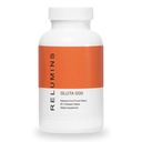 Relumineert Gluta 500 Kauwtabletten met Glutathion, Hyaluronzuur, Vitamine C, Biotine & Collageen Ondersteunt huidtone & Gloeien Fruit Punch Smaak Gemaakt in de VS 60 tabletten