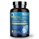 NATURE TARGET Triple Omega 3 6 9, Fish Oil 2400mg Softgels with Vitamin D3 & E - EPA & DHA & ALA - Ondersteunt hart, hersenen, Joint & Immune Health, duurzaam gegenereerd, niet-GMO