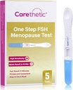 [5 Pack] Kit de test de la ménopause de la FSH carethetic - Test de la ménopause à domicile, détection de la FSH à haute sensibilité pour la surveillance de la périménopause et de la fertilité