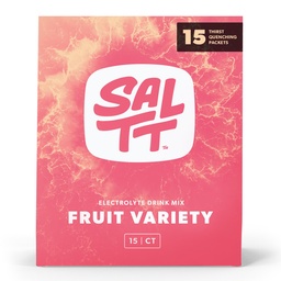SALTT Electrolytes Poederverpakkingen, Fruit Variety Pack (15 Packets) - Magnesium, Kalium, Natrium, Trace Mineralen - Veganistisch en Glutenvrij - Reizen Essentials - Made in USA
