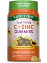 De waarheid van de natuur Vitamine C Gummies voor kinderen met zink 60 Graaf Vegan, niet-GMO en glutenvrij