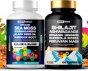 Holistische Hercules Classic Combo Bundle - Sea Moss 3000mg, Black Seed 2000mg, Ashwagandha 1000mg, Shilajit 5000mg, Panax Ginseng 1500mg, Peruaanse Maca 2000mg, Alle in 1 Supplementen Pack
