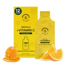 Propolis Liposomique Vitamine C par Beekeeper's Naturals, 1000mg Vitamine C, Propolis et miel biologique, Supercharged Immune Support et Bioavailibity Augmentation pour Max Absorption, 12 Ct