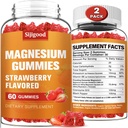 2 Pack High Absorption Magnesium Glycinate Gummies, Magnesium Gummies for Women, Men and Kids, Promotes Healthy Relaxation, zzZ, Muscle, Bone & Energy