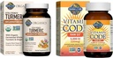 Tuin van het leven Kurkuma Inflammatory Response & Vitamine D3 Raw Whole Food Supplements, 60 Tablets & 60 Capsules