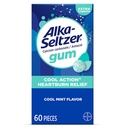 Alka-Seltzer Cool Action Heartburn Relief Gum, Extra Sterkte Antacidum Gum, zuur Indigestie en verstoorde maag Relief, Geen Chalky Smaak, Cool Mint Smaak, 60 Tellen