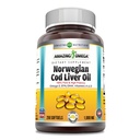 Verbazingwekkende Omega Noorse kabeljauw Lever Olie 1000 Mg 250 Softgels 