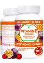 Lunakai USA fait vitamine E Gummies 400IU avec vitamine C - Delicious, Vegan, Supplément non-OGM pour le soutien quotidien de la peau et des yeux, 60ct