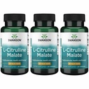 Swanson L-Citrulline Malate - Amino Acid Supplement Promoting Energy Production & Healthy Blood Circulation - Natural Formula Supporting All Wellness - (60 Capsules, 750mg Each) (3 Pack)