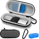 Case for KardiaMobile 1L 6L Personal ECG Monitor, Hard Travel Carrying Case for AliveCor Kardia Heart Monitor ECG/ECG, Portable Heart Rate Monitor Bag Storage Organizer with Pill Box & Carabiner Clip