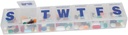 EZY DOSE Weekly (7-Dag) Pill Case, Medicine Planner, Vitamine Organizer Box, 3X-Large Compartments om veilig recept Medicatie en voorkomen dat per ongeluk morsen, Clear Lids, BPA vrij