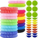 Muggen Afstotende Armbanden 20 Pack, Individueel Ingepakt Mosquito Afstotende Bands met 60 stuks Mosquito Afstotende Stickers Patches, DEET Gratis Insect Bug Afstotende Polsbandjes voor Volwassenen Kinderen