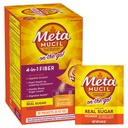 Métamucil On-the-Go, supplément quotidien en poudre de Psyllium Husk avec du sucre réel, fibre de 4-en-1 pour la santé digestive, boisson aromatisée lisse orange, 2 paquets x 30 nombre = 60 paquets Total