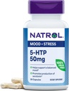 Natrol Mood & Stress 5-HTP 50mg, Dieetsupplement helpt een Balanced Mood ondersteunen, 30 capsules, 7-30 dagen levering