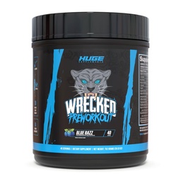 Wrecked Pre Workout Powder, Advanced Formula, Boosts Energy, Focus, Pumps & Performance, 10g L-Citrulline, 6.4g Beta Alanine, 5g Tyrosine, 1g Alpha GPC, 375mg Fast-Acting Cafeine & More (40 Servers)