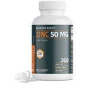 Bronson Zink 50 MG High Potency Ondersteunt Immune, Antioxidant & Skin Health - Non-GMO, 360 Vegetarische tabletten