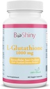 L Glutathion peau éclaircissant les pilules d'éclaircissement 1000 mg Antioxydant Vieillissement pour soutenir la santé du foie et de la désintoxication Aide immunitaire et fonction cérébrale Réduire les dommages radicaux gratuits Vegan 60 capsules