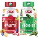 Formule originale de Juce - Supplément de Super Fruits et légumes bio - Sans gluten/gélatine, sans soja et sans végane- Rouges et Verts - 23 Fruits et 23 Légumes (180 Nombre)- Par Terra Kai Organics