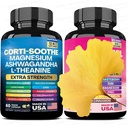Soothe & Smooth Bundle, Cortisol Support Multivitamine Combo,200mg Magnesium Glycinate,150mg L-Theanine,150mg Ashwagandha,Phosphatidylserine en Herbal Blend Cortisol Manager