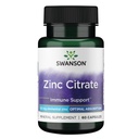 Swanson Zink Citrate - Mineral Supplement Promoting Healthy Vision & Immune System Health - Natural Formula Supporting All Wellness - (60 Capsules, 50mg Each)