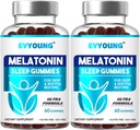 EVYOUNG Melatonine Gummies, Slaap Ondersteuning voor Volwassenen,1000 mcg Melatonine 120 Gummies tot een 60 dagen aanbod,Ondersteuning voor slapen
