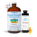 LIQUIDHEALTH Prenatale Baby Booster Zwangerschap Vitamine Bundel - Veganistische Vrouwen Prenatale/Postnatale Multivitamine met SunActive & Ferrochel Iron, Folate, Whole Foods - Made in The USA, 100% Vegan (Bundle)
