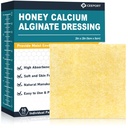Manuka Honey Calcium Alginate Wond Dressing, 2"x 2" Hoge absorptie Honing Wond Dressing met Calcium Alginaat, Medical Grade Manuka Honey Wound Care Bandages Patches for Wounds(Pack of 10)