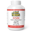 Facteurs naturels, MSM, soutient des articulations saines, cheveux, peau et ongles, 180 capsules
