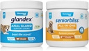 Vetnique Labs Seniorbliss All-in-One Multivitamine Kauwen voor senior honden (60ct) & Glandex Anal Gland Support Soft Chew Treats with Pumpkin for Dogs (60ct Pork) Bundle