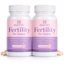 Natifi (2 flessen Vruchtbaarheid Prenatale vitamines Regulate Cycles Balance Hormones, Aid Ovulatie. Concept Multivitamine voor vrouwen. 60 Caps Foliumzuur, Myo Inositol, Vitex