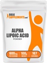 BulkSupplements.com Alpha Lipoic Acid Powder - ALA Supplement, Antioxidant Supplement - Glutenvrij, 600mg per portie, 100g (3,5 oz) (Pack of 1)