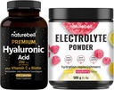 NatureBell Hyaluronzuur Capsules met Biotine + Vitamine C & Electrolyte Hydration Powder Bundle Pack 