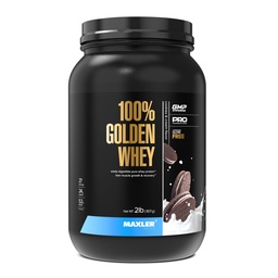 Maxler 100% Golden Whey Protein - 24g proteïne per portie - Premium Wei Proteïne Poeder voor Pre Post Workout - Fast-Absorbing Whey Concentrate, Isolaat & Hydrolysaat Blend - Cookies & Cream 2 lb