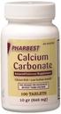 Pharbest Calcium Carbonate Antiacide et supplément de calcium 10 Grains - 100 comprimés par HARBEST