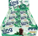 Zing Dark Chocolate Mint Kids Proteïne Bars, Glutenvrij 100 Calorie Mini Bars met hoog eiwit, Vegan Nutrition Bars, Zuivelvrij Planteneiwit, Kosjer, Lage Suiker, Geen Suiker Alcoholen-18 telling