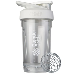BlenderBattle Sport Shaker Bottle met Wire Whisk, 24-Ounce, White 
