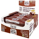 Goût de la nature - 2g d'arachides de chocolat au sucre biologique - Bar à snack et petit déjeuner à faible teneur en sucre, bar à haute teneur en fibres énergétiques - 16 Count Snack Pack