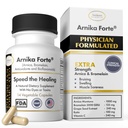 Arnika Forte Capsules – Réducteur de gonflement et de contusion après Chirurgie et Traitements Esthétiques, Antioxydants et Bioflavonoïdes, Arnica 1000mg, Bromelain 125mg 3000GDU - 14 Capsules