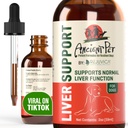 Oude Pet Lever Ondersteuning voor honden en katten - Eenvoudige vloeibare levering, Mengt gemakkelijk met voedsel of water - Melkdistel, Dandelion & Artichoke - Enhanced Absorptie - 2 fl oz
