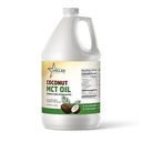 MCT Oil ~ Huile de noix de coco fractionnée ~ Cerveau et combustible corporel provenant de noix de coco; (1 Gallon) ~ Stellar Chemical Corp