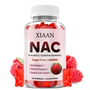 NAC Gummies pour les enfants et les adultes, N Acetyl Cysteine 1000mg NAC supplément pour les antioxydants et le soutien immunitaire, la santé pulmonaire et hépatique, framboise parfum 60 Comte