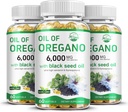 Live Oil of Oregano with Black Seed Oil, 2 in 1 Oregano Supplement for Immune Health, Reains High Concentrated Carvacrol & Thymochinon, Non-GMO, 3 Pack