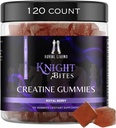 Suikervrij Creatine Monohydraat Gummies 5g voor mannen & vrouwen, Kauwtabletten Creatine Monohydraat voor spiergroei & herstel, Vegan, Mixberry Flavor, 120 Tel.